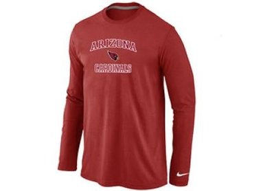 NEW Arizona Cardinals Heart & Soul Long Sleeve T-Shirt RED