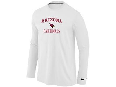 NEW Arizona Cardinals Heart & Soul Long Sleeve T-Shirt White