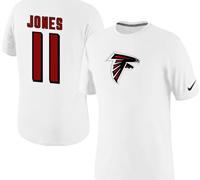 NEW Atlanta Falcons #11 Julio Jones Player Name and Number T-Shirt White