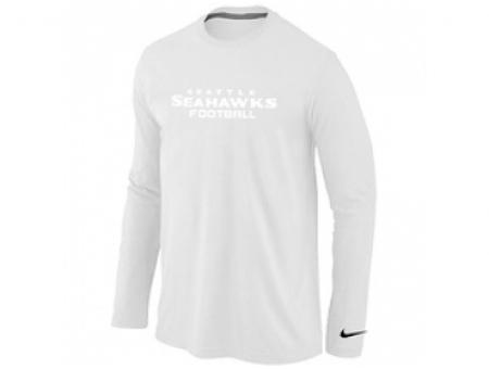 NEW Atlanta Falcons Authentic font Long Sleeve T-Shirt White
