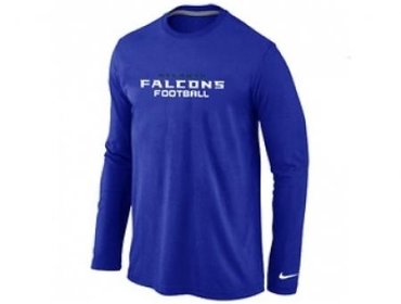 NEW Atlanta Falcons Authentic font Long Sleeve T-Shirt blue