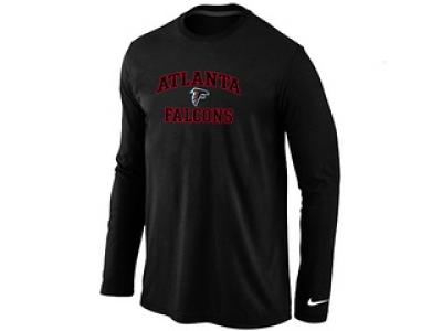 NEW Atlanta Falcons Heart & Soul Long Sleeve T-Shirt Black