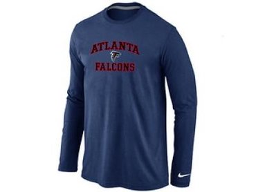 NEW Atlanta Falcons Heart & Soul Long Sleeve T-Shirt D.Blue