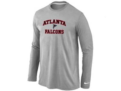 NEW Atlanta Falcons Heart & Soul Long Sleeve T-Shirt Grey