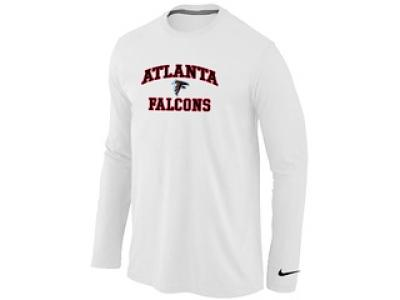 NEW Atlanta Falcons Heart & Soul Long Sleeve T-Shirt White
