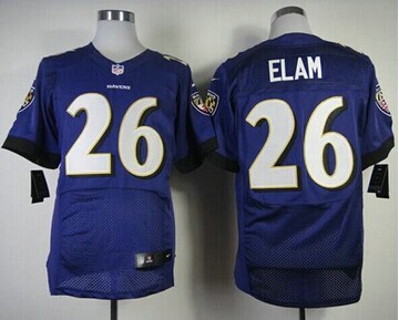 NEW Baltimore Ravens #26 Matt Elam Purple Team Color NFL New Elite Jersey