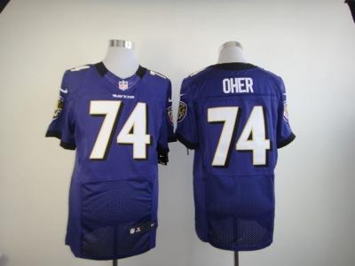 NEW Baltimore Ravens #74 oher purple jerseys(Elite)