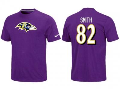 NEW Baltimore Ravens #82 Smith Name & Number T-Shirt