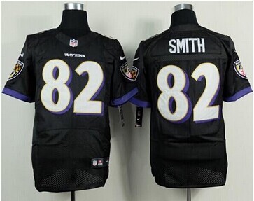 NEW Baltimore Ravens #82 Torrey Smith Black Alternate NFL Elite Jersey