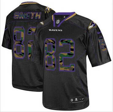 NEW Baltimore Ravens #82 Torrey Smith Black NFL Elite Camo Fashion Jersey