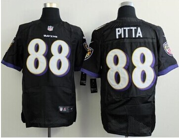 NEW Baltimore Ravens #88 Dennis Pitta Black Alternate Elite NFL Jersey