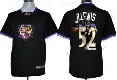 NEW Baltimore Ravens 52 Ray Lewis Team ALL-Star Fashion Jerseys-1