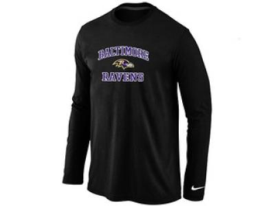 NEW Baltimore Ravens Heart & Soul Long Sleeve T-Shirt Black