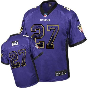 NEW Baltimore ravens 27 Ray Rice Purple Team Color Stitched NFL Elite Drift Fashion Jersey