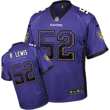 NEW Baltimore ravens 52 Ray Lewis Purple Team Color Stitched NFL Elite Drift Fashion Jersey