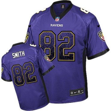 NEW Baltimore ravens 82 Torrey Smith Purple Team Color Stitched NFL Elite Drift Fashion Jersey