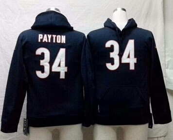 NEW Bears #34 Walter Payton Navy Blue Youth Pullover NFL Hoodie