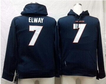 NEW Broncos #7 John Elway Navy Blue Youth Pullover NFL Hoodie