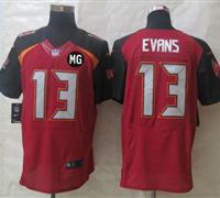 NEW Buccaneers #13 Mike Evans Red Team Color With MG Patch Stitched NFL New Elite Jersey