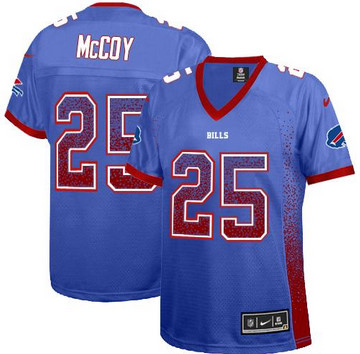 NEW Buffalo Bills #25 LeSean McCoy Royal Blue Team Color Women's Stitched NFL Elite Drift Fashion jersey
