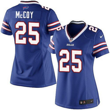 NEW Buffalo Bills #25 LeSean McCoy Royal Blue Team Color Women's Stitched NFL jersey