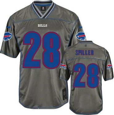 NEW Buffalo Bills #28 C.J. Spiller Grey Vapor Elite Jerseys