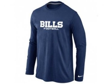 NEW Buffalo Bills Authentic font Long Sleeve T-Shirt D.Blue