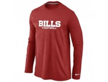 NEW Buffalo Bills Authentic font Long Sleeve T-Shirt Red