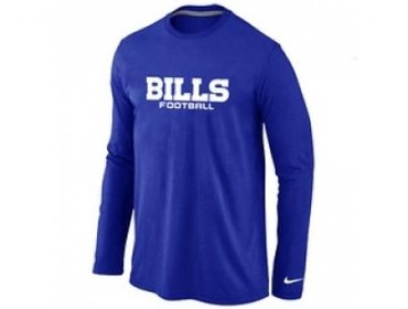 NEW Buffalo Bills Authentic font Long Sleeve T-Shirt blue
