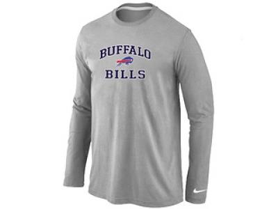 NEW Buffalo Bills Heart & Soul Long Sleeve T-Shirt Grey