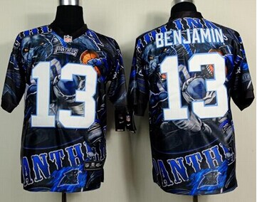 NEW Carolina Panthers #13 Kelvin Benjamin Team Color NFL Elite Fanatical Version Jersey