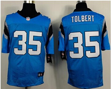 NEW Carolina Panthers #35 Mike Tolbert Blue Alternate NFL Elite Jersey