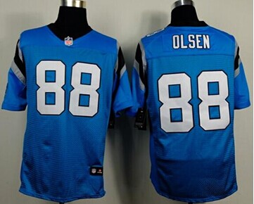 NEW Carolina Panthers #88 Greg Olsen Blue Alternate NFL Elite Jersey