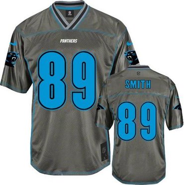 NEW Carolina Panthers #89 Steve Smith Grey Men's Stitched NFL Elite Vapor Jersey