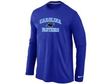 NEW Carolina Panthers Heart & Soul Long Sleeve T-Shirt Blue