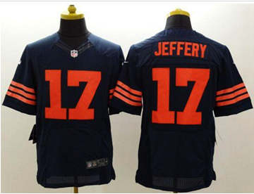 NEW Chicago Bears #17 Alshon Jeffery Navy Blue 1940s Throwback NFL Elite Jersey