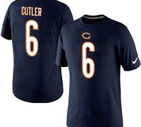 NEW Chicago Bears #6 Jay Cutler Name & Number T-Shirt Blue