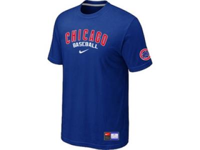 NEW Chicago Cubs Blue Short Sleeve Practice T-Shirt