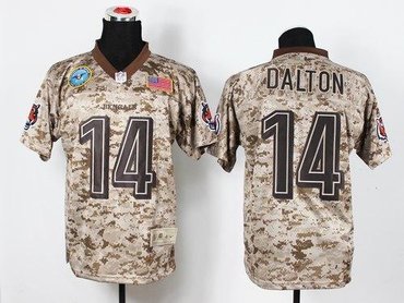 NEW Cincinnati Bengals #14 Andy Dalton Camo NFL Elite USMC Jersey(USA)