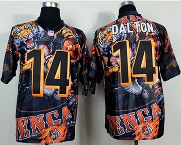 NEW Cincinnati Bengals #14 Andy Dalton Team Color NFL Fanatical Version Jersey