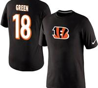 NEW Cincinnati Bengals #18 A.J. Green Name & Number T-Shirt Black