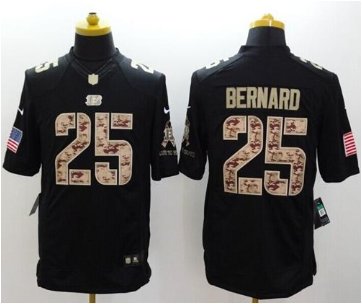 NEW Cincinnati Bengals #25 Giovani Bernard Black NFL Limited Salute to Service Jersey