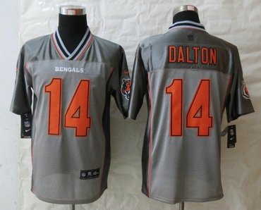 NEW Cincinnati Bengals 14 Andy Dalton Grey Vapor Elite Jerseys