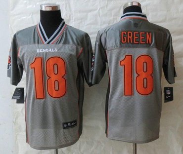 NEW Cincinnati Bengals 18 A.J.Green Grey Vapor Elite Jerseys
