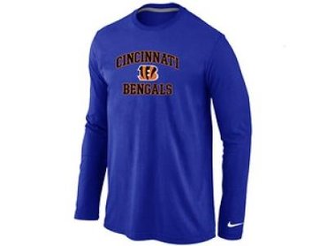 NEW Cincinnati Bengals Heart & Soul Long Sleeve T-Shirt Blue