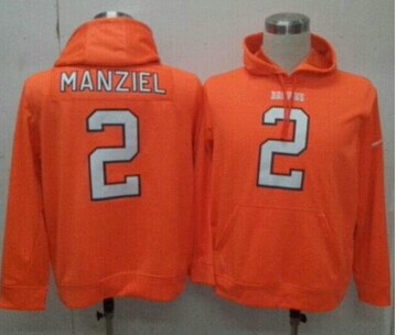 NEW Cleveland Browns #2 Johnny Manziel Orange Pullover NFL Hoodie