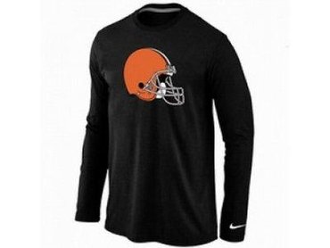 NEW Cleveland Browns Logo Long Sleeve T-Shirt black