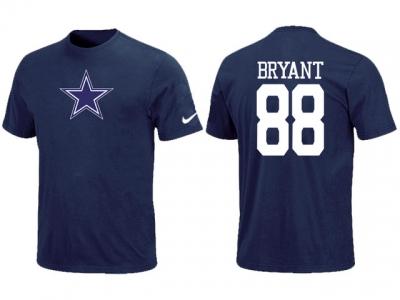 NEW Dallas Cowboys #88 BRYANT Name & Number T-Shirt Blue