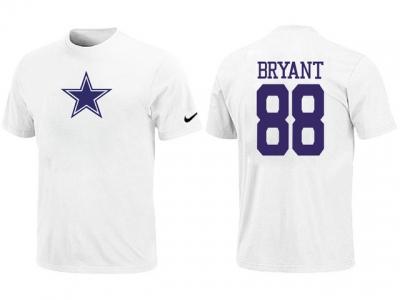 NEW Dallas Cowboys #88 BRYANT Name & Number T-Shirt White