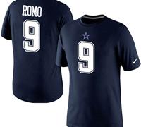 NEW Dallas Cowboys #9 Tony Romo Pride Name & Number T-Shirt Navy Blue